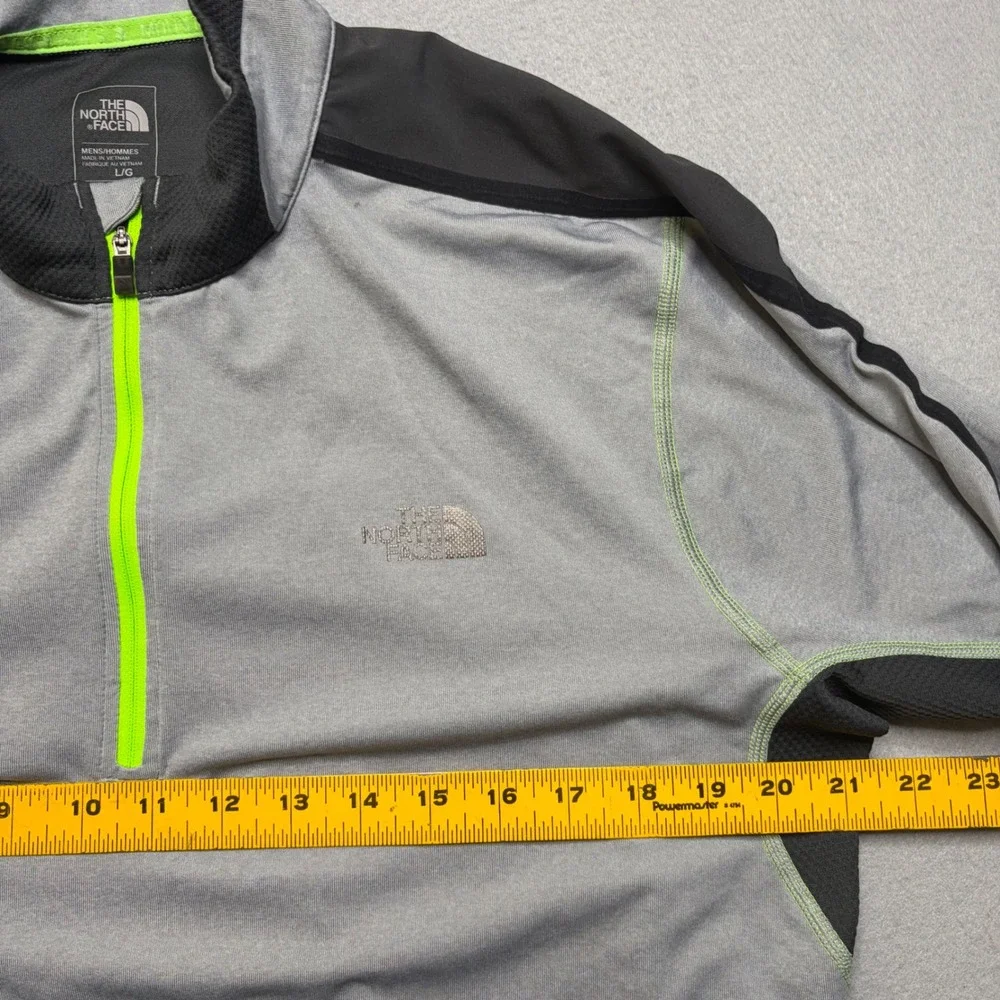 The North Face 1/4 Zip Pullover Mens L Gray FlashDry-XD Long Sleeve Active Shirt